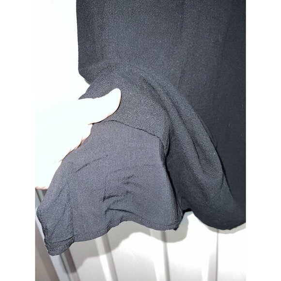 FREE PEOPLE Maribelle Crochet-Inset Mini Dress, Black Sz Small - Picture 6 of 11